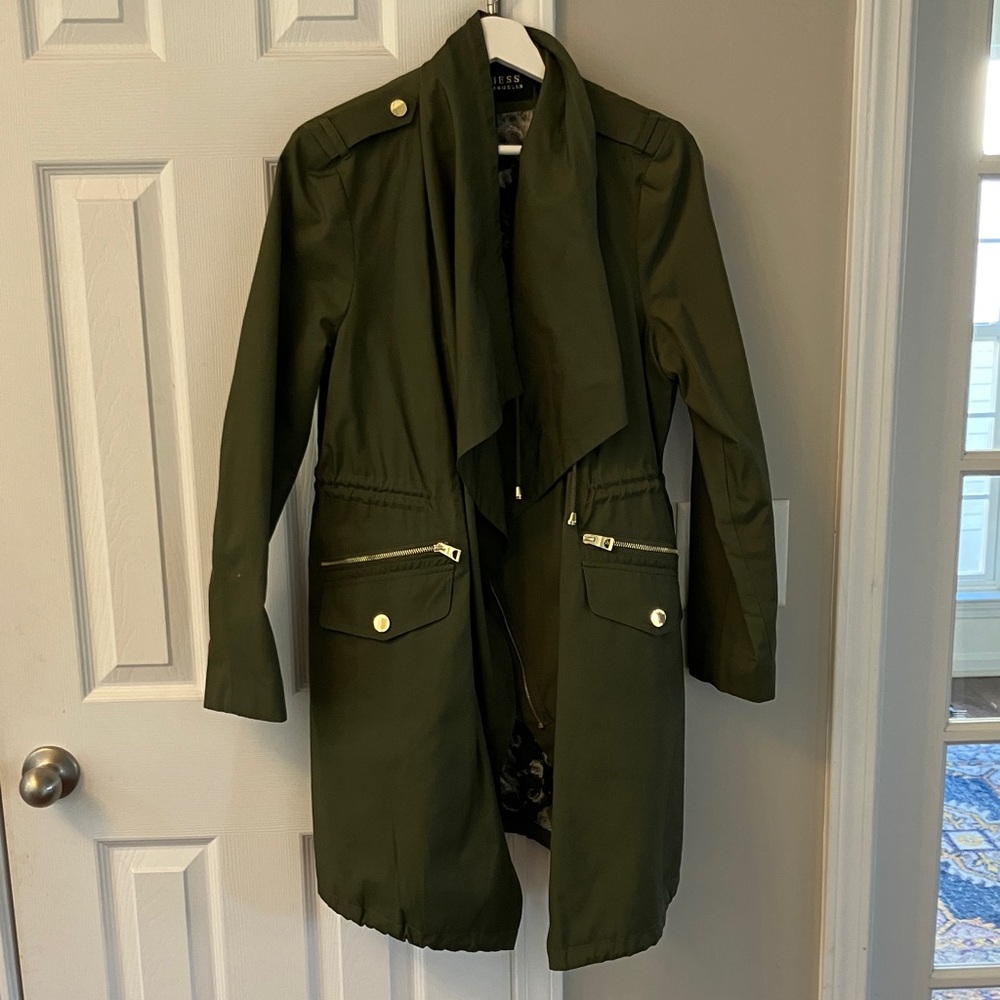 Guess Dark Green Trench Coat